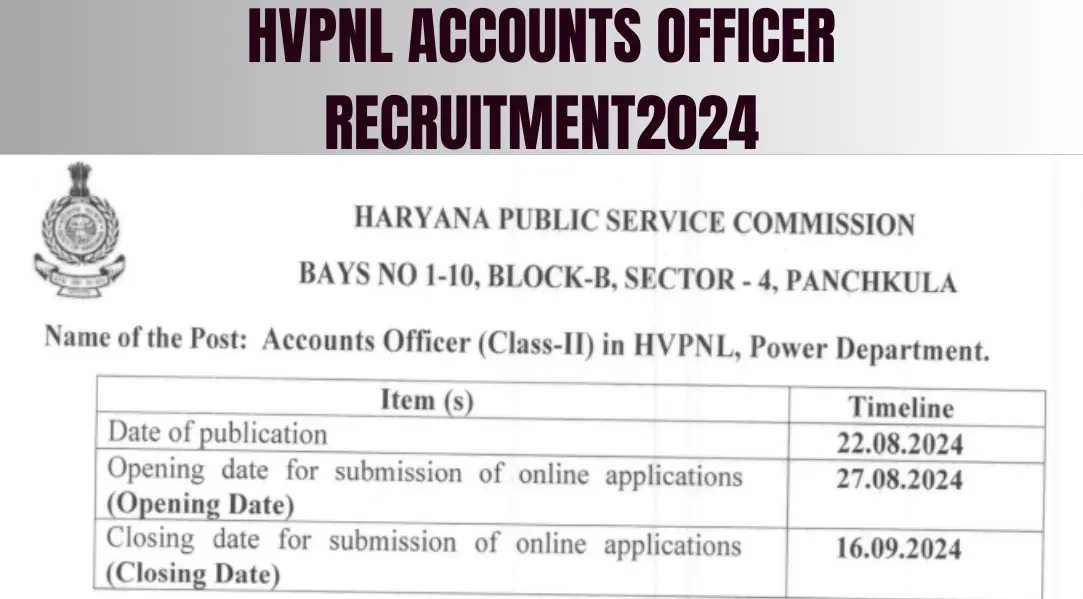 HVPNL Accounts Officer Recruitment 2024